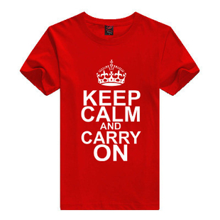 keep calm and carry on 高考 中考t恤短袖 逢考必过 必胜 学生服