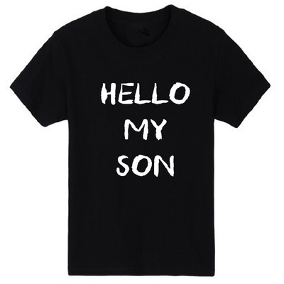 儿子你好HELLO MY SON恶搞我是你爸爸I AM YOUR FATHER短袖T恤