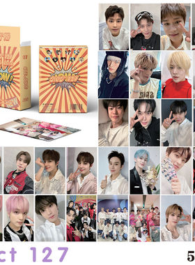 NCT 127镭射小卡NCT条数字文泰一郑在玹金道英李马克大条周边闪卡