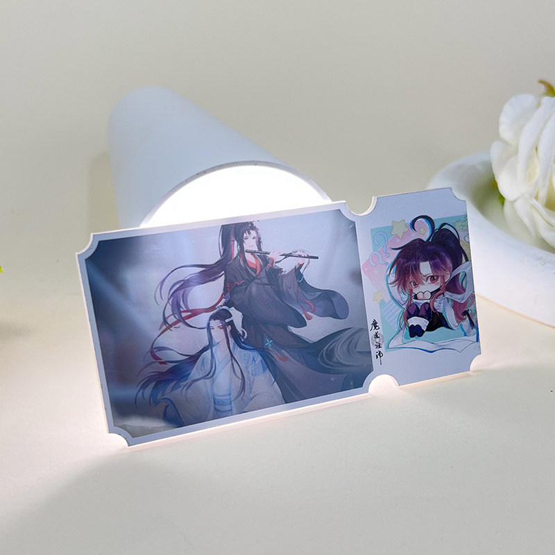 魔道祖师透镜便携式小镜子蓝忘机魏无羡周边挂件镜中画亚克力透镜