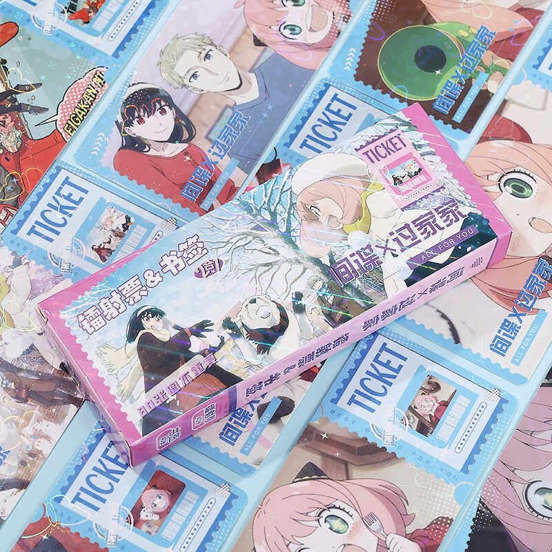 间谍过家家镭射票书签动漫阿尼亚周边40张高清镭射书签闪卡珍藏卡