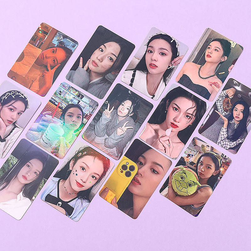 周也镭射小卡为有暗香来华浅同款周边高清自拍闪卡拍立得小卡片