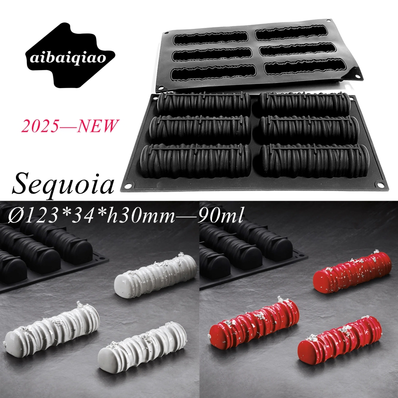 6连Sequoia红杉甜点硅胶模具
