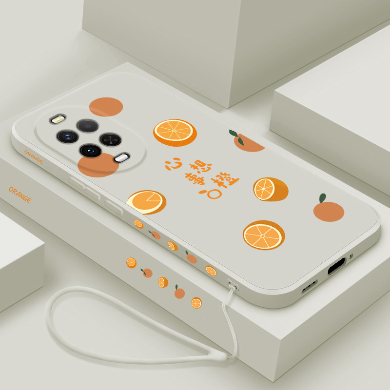 适用华为nova15pro手机壳新款nova15液态硅胶软壳nova15ultra镜头全包防摔保护套男女生个性创意简约心想事橙