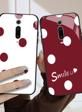 适用红米k20pro手机壳新款小米redmiK20钢化玻璃镜面保护套红米10A镜头全包10Xpro防摔9硬壳男女情侣高级爱心