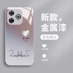 适用华为智选hi畅享80pro手机壳新款WIKOHi畅享80s钢化玻璃保护套畅想80plus镜头全包防摔硬壳男女情侣款爱心