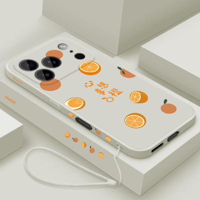 适用iphone17手机壳新款苹果17promax液态硅胶17pro软壳17Air镜头全包防摔保护套男女生个性创意简约心想事橙