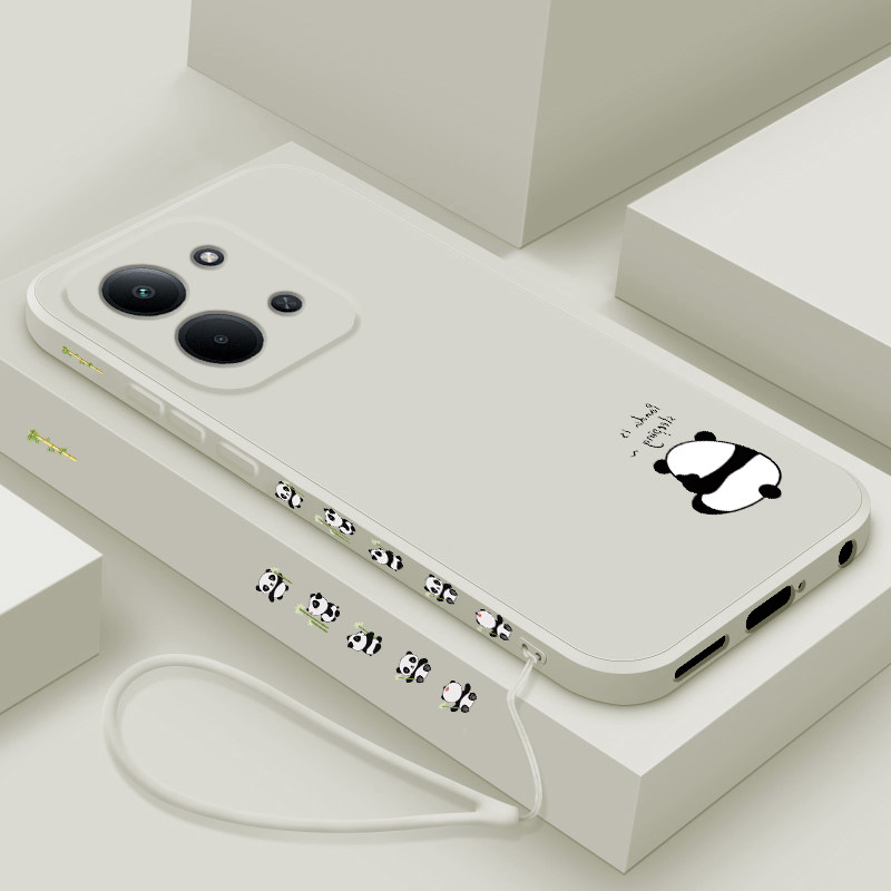 适用红米15R手机壳新款5G小米Redmi15R液态硅胶软壳25082RNC1C镜头全包防摔保护套潮男女生网红创意卡通熊猫