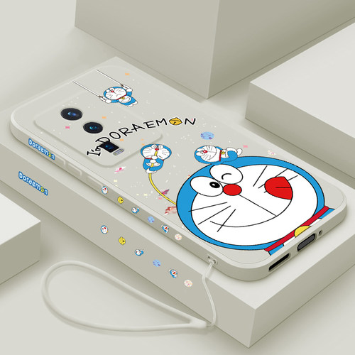 iqooneo7手机壳新款vivoiqooneo7保护套iq00neo液态硅胶icooneo镜头全包防摔5g男女款情侣简约可爱哆啦A梦