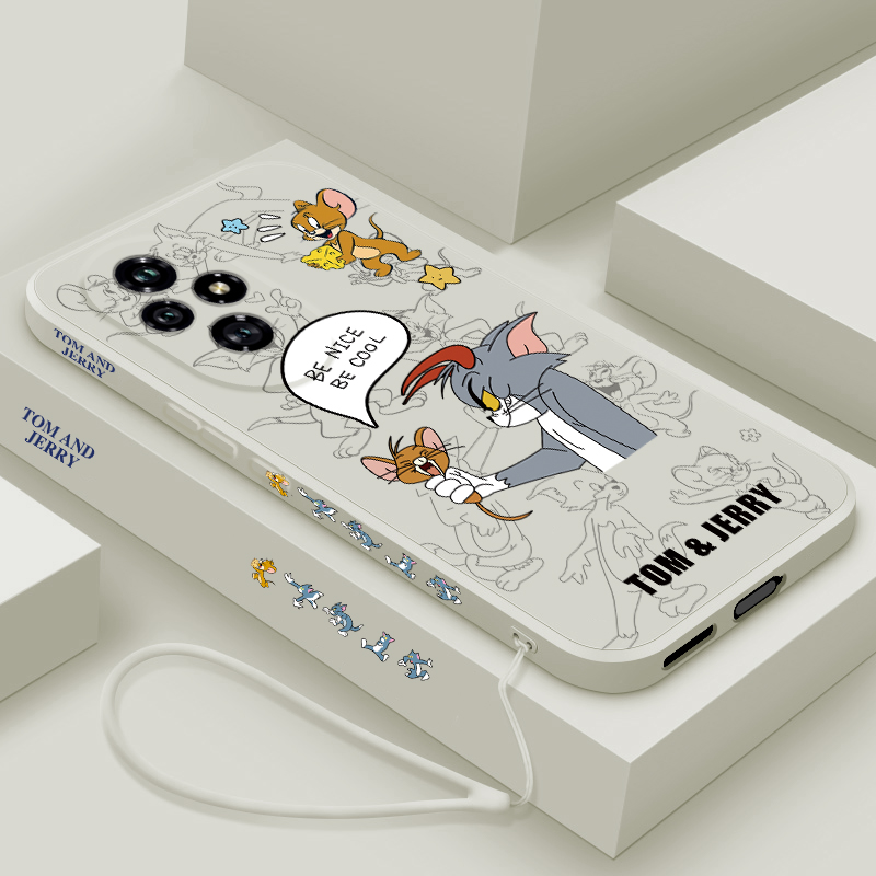 适用荣耀200手机壳新款荣耀200pro液态硅胶软壳por华为honor男女生镜头全包防摔保护套pr0卡通时尚潮猫和老鼠