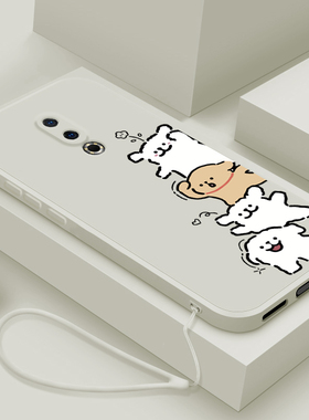 适用魅族16s手机壳新款Meizu16液态硅胶16th软壳魅族16thplus镜头全包16spro防摔保护套男女生创意卡通招手狗