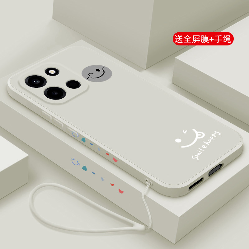 适用一加Turbo6手机壳新款1+Turbo6V液态硅胶保护套oneplus镜头全包防摔软壳1十男女生个性创意卡通网红笑脸