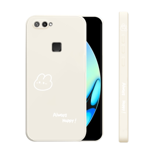 适用vivoX20手机壳新款vivo x9液态硅胶软壳x9s男女生viv0镜头全包x9splus防摔x20plus保护套网红卡通开心兔