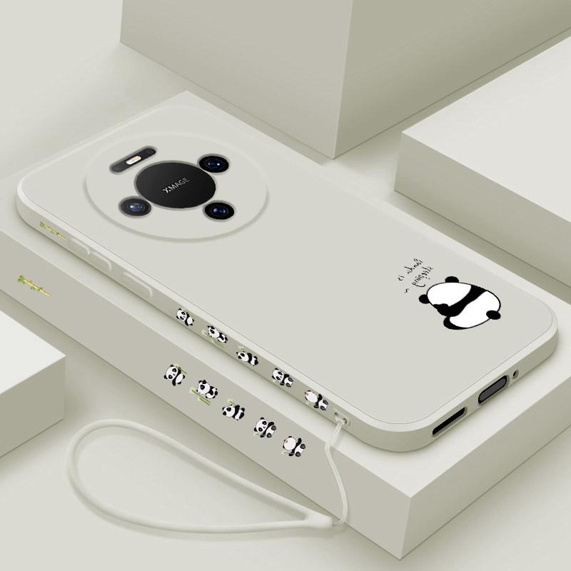 适用华为mate80手机壳新款mate80pro液态硅胶软壳mate80proMax镜头全包防摔保护男女生网红个性创意卡通熊猫