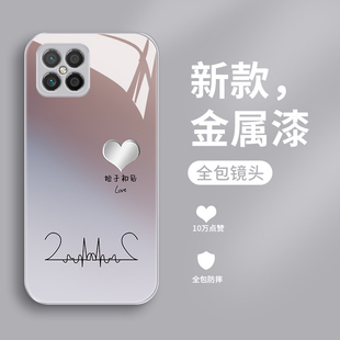 适用华为荣耀play5手机壳荣耀play5潮牌创意女款HONER全包防摔PLAY5金属漆始于初见HJC-AN90新款液态玻璃外壳