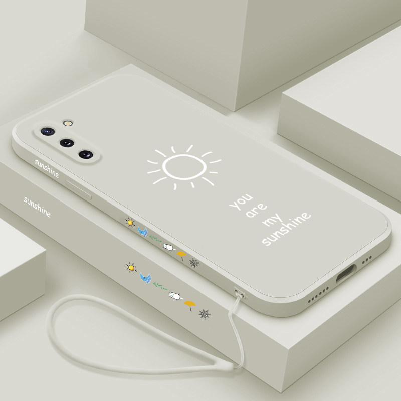 三星note10+手机壳5G直边液态硅胶三星galaxy note10全包镜头防摔保护套情侣简约太阳女款超薄个性创意潮牌男