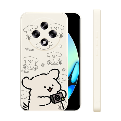 适用oppoa3 5G手机壳新款oppo A3pro液态硅胶A3活力版软壳A3i镜头全包A3iplus防摔保护套男女情侣卡通拍照狗