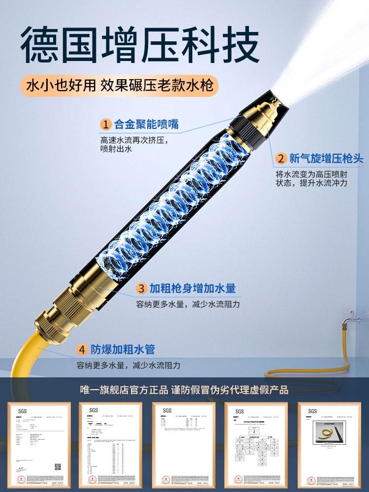 洗车水枪高压强力家用神器喷头水管软管浇水喷枪冲洗园林庭院工具