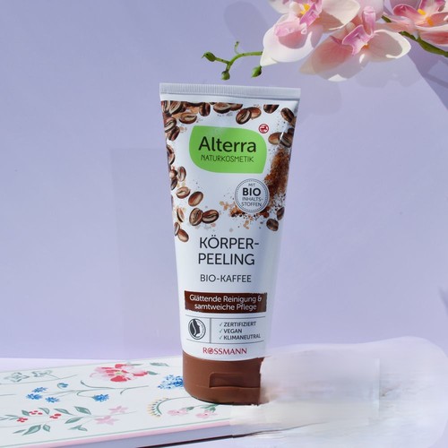 现货 德国alterra爱泰拉有机咖啡身体磨砂膏去角质死皮嫩白200ml