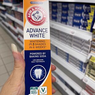 现货英国艾禾美Arm Hammer小苏打牙膏口气清新清洁亮白护理口腔