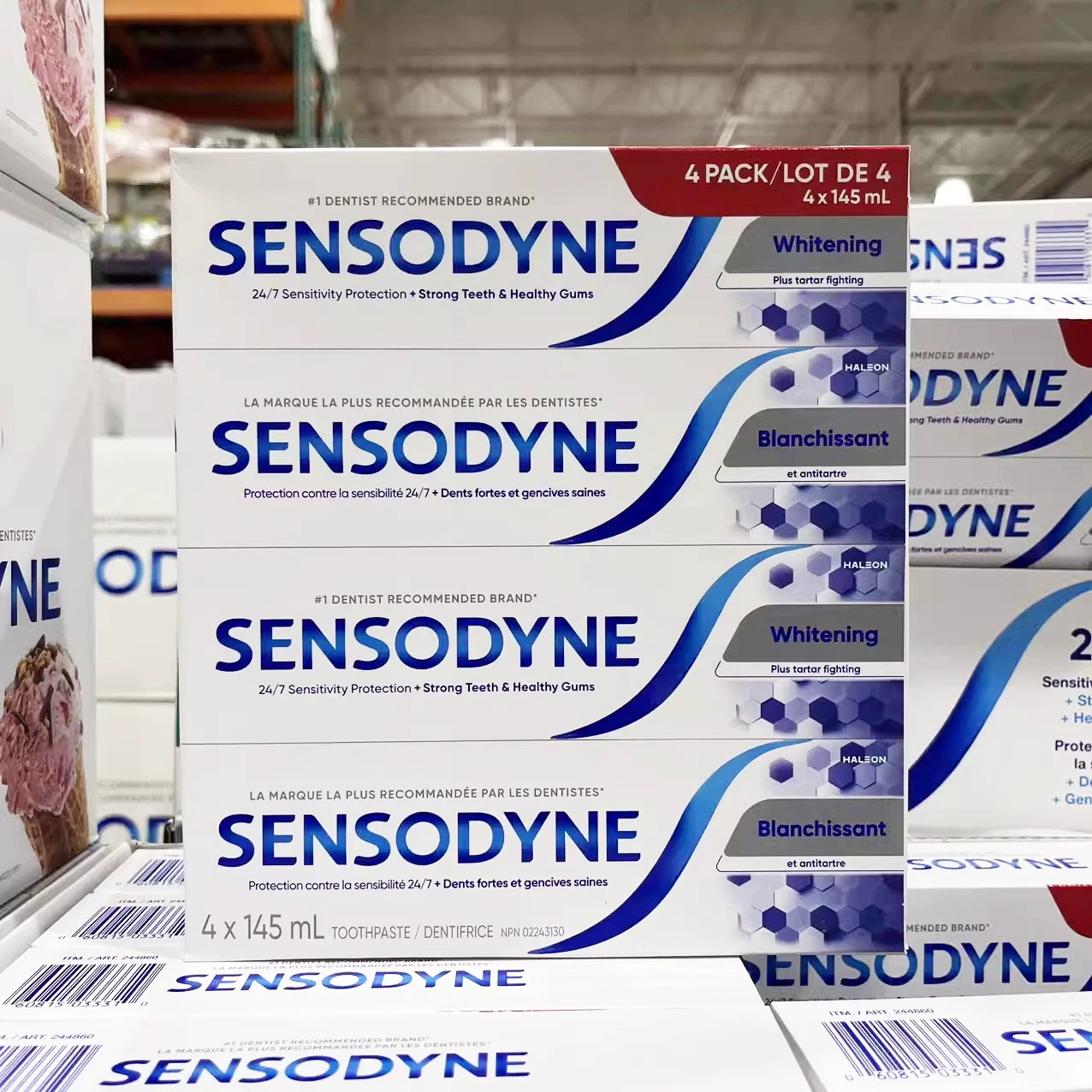 现货加拿大SENSODYNE舒适达牙膏专业美白护理牙龈防蛀牙145ml*4