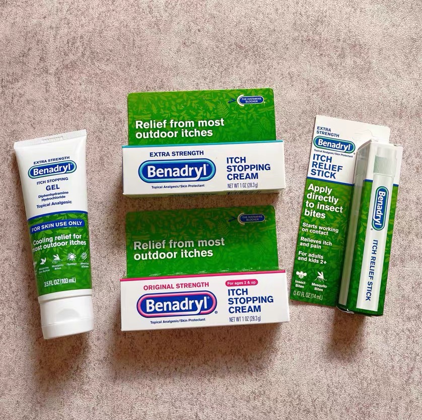 国内现货美国Benadryl苯海拉明加强止痒膏凝胶蚊虫叮咬儿童成人