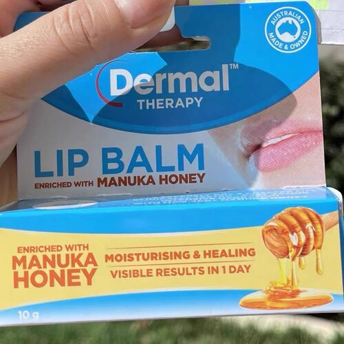 现货澳洲Dermal Therapy乐慕康lip balm麦卢卡蜂蜜味唇膏10g