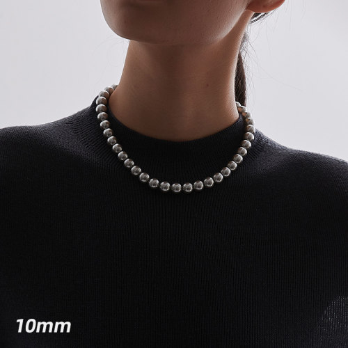 kitsh女灰珍珠项链通勤时尚
