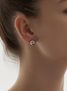 KITSH灰珍珠耳钉女小众ins极简风小巧精致气质时尚通勤高级感耳环