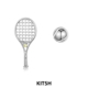 KITSH 网球拍不对称耳钉s925银针小众原创设计运动风饰品轻奢耳饰