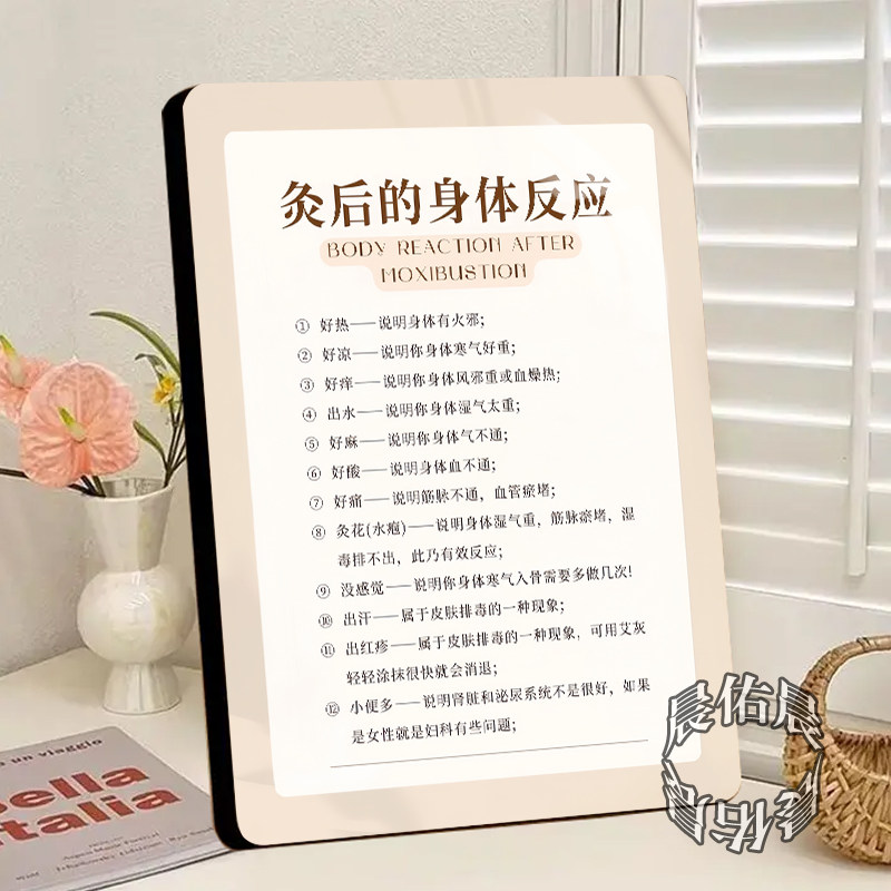 灸后的身体反应科普大艾灸针灸高颜值新款精致立体相框装饰画摆件