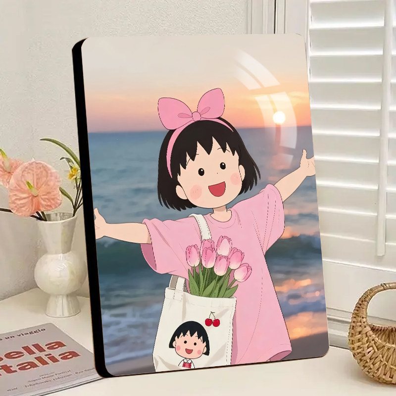 樱桃小丸子治愈动画周边相框卧室房间桌面摆台装饰送朋友生日礼物