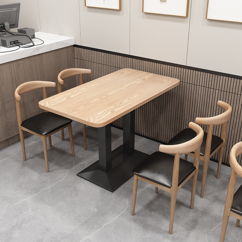 小吃奶茶店桌椅组合快餐桌椅商用网红甜品店汉堡店桌子商用经济