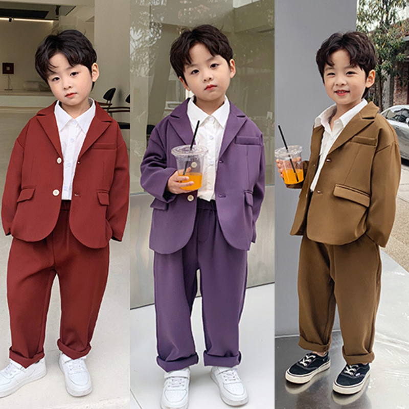 男童西装套装韩版儿童西服三件套