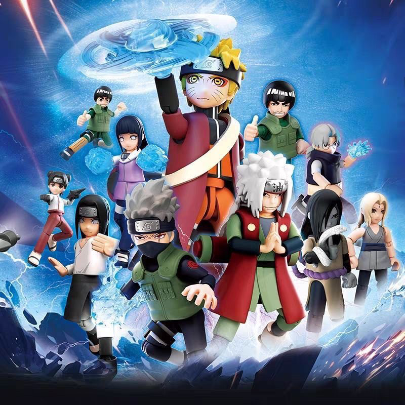火影忍者布鲁可积木第二弹群星版漩涡鸣人仙人卡卡西拼装儿童玩具