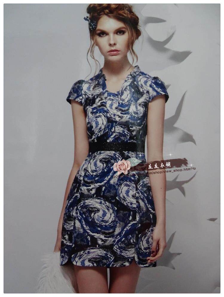 可婕春秋款时尚连衣裙8033h台湾品牌正品折扣女装清仓