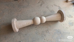 法式中古实木葫芦吧台腿玄关桌过道走廊支撑柱罗马柱子创意木柱腿