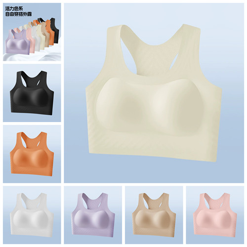 防上滑下垂带固定胸垫分体式游泳背心女短款吊带潜水冲浪夏季外穿