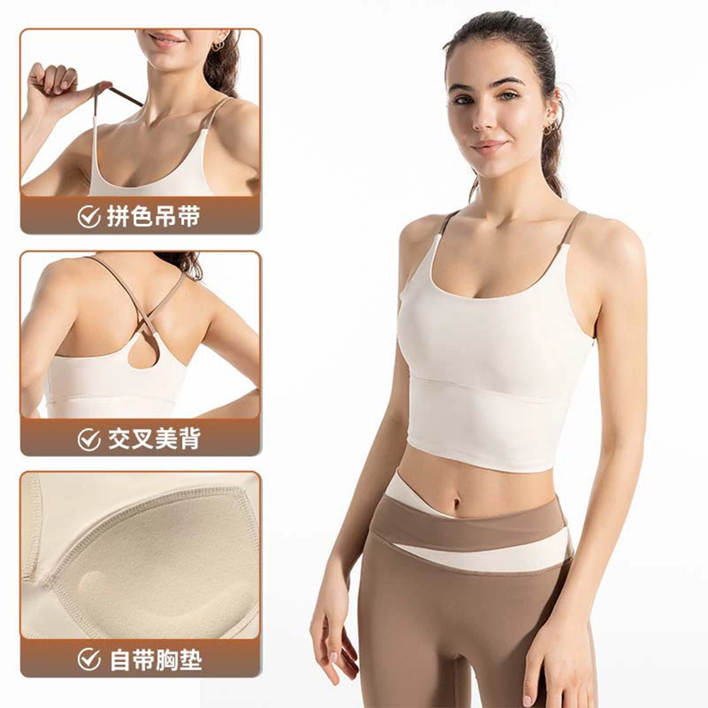 分体泳衣女单件上衣运动型比基尼上身背心上半身单卖温泉游泳内衣