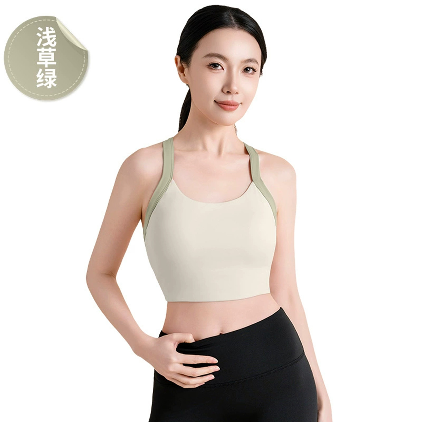 泳衣单独女士分体游泳速干裸感显瘦带胸垫一体式背心单件运动上衣