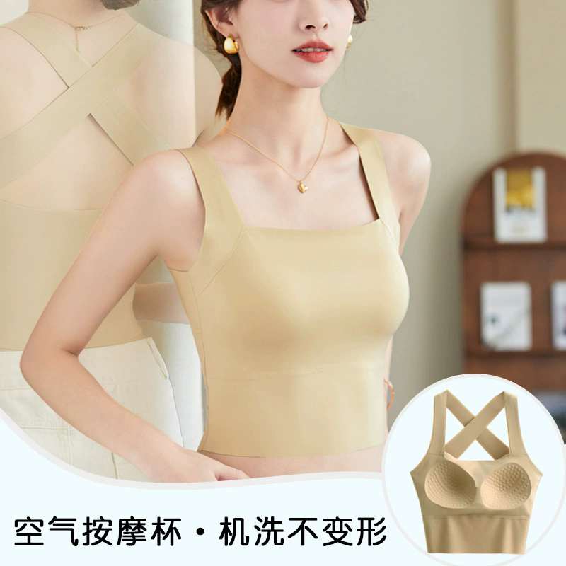 泳衣上衣单件女士外穿带胸垫背心游泳专用内衣速干运动泡温泉保守