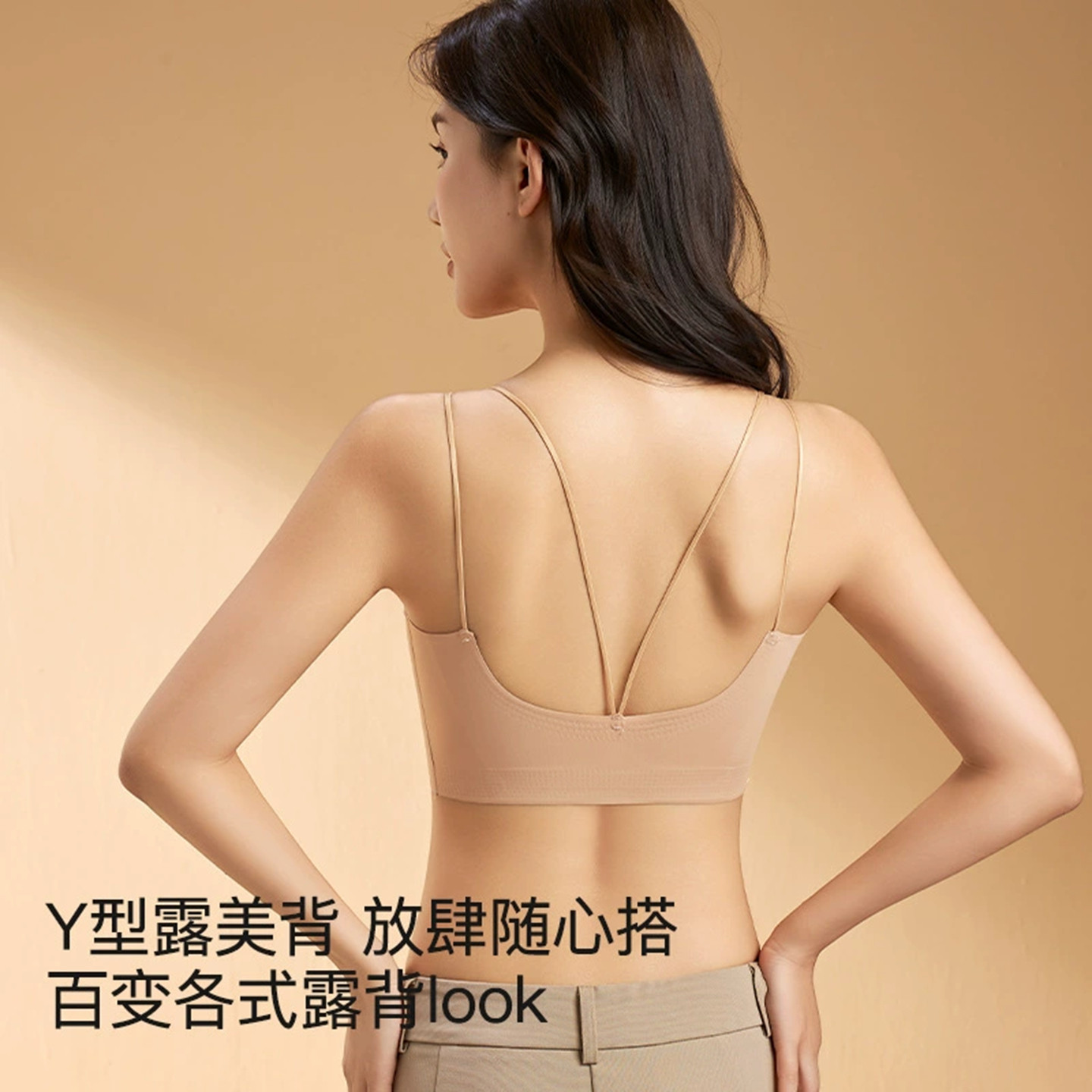 一体式吊带比基尼泳衣单件背心分体游泳衣上衣女士泡温泉性感泳装
