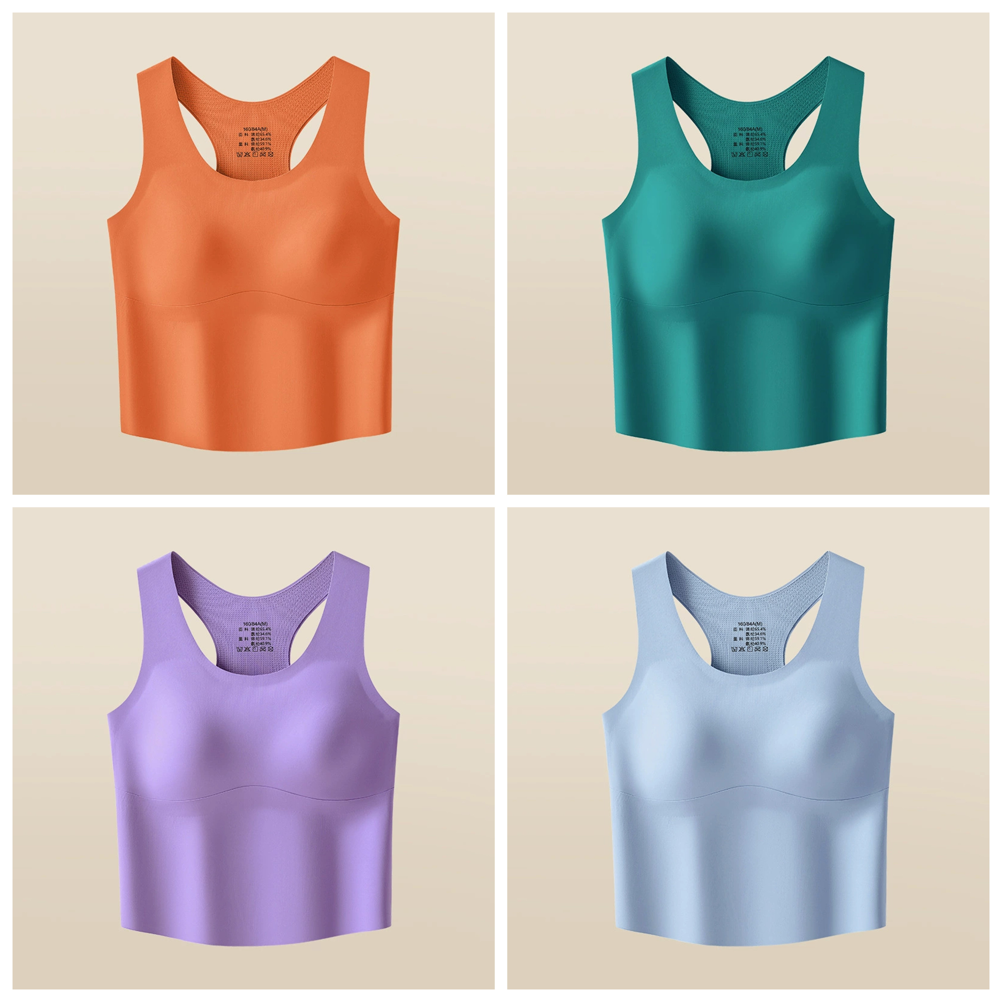 泳衣上衣单件蓝色女式分体款泳衣泡温泉专用运动背心文胸带胸垫