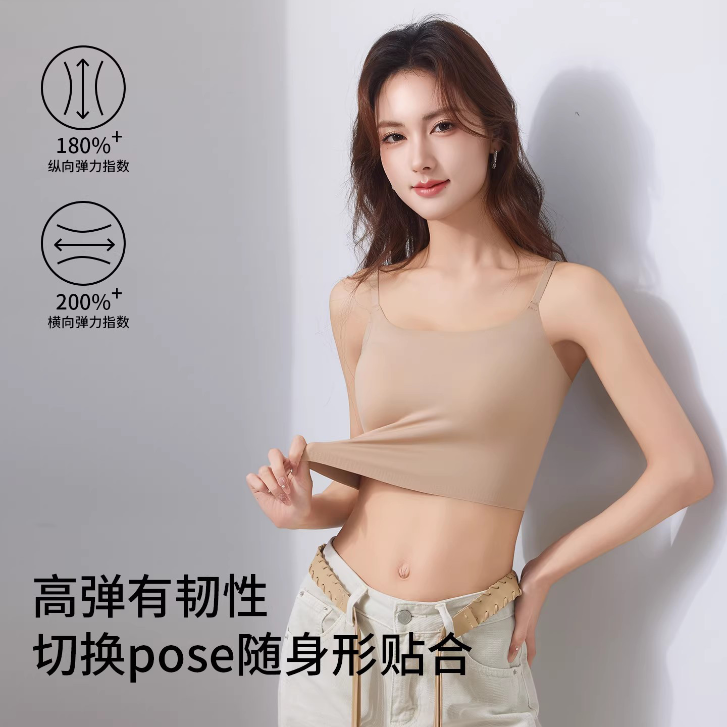 泳衣女运动分体文胸防下垂收副乳泡温泉性感网红风保守韩国ins风