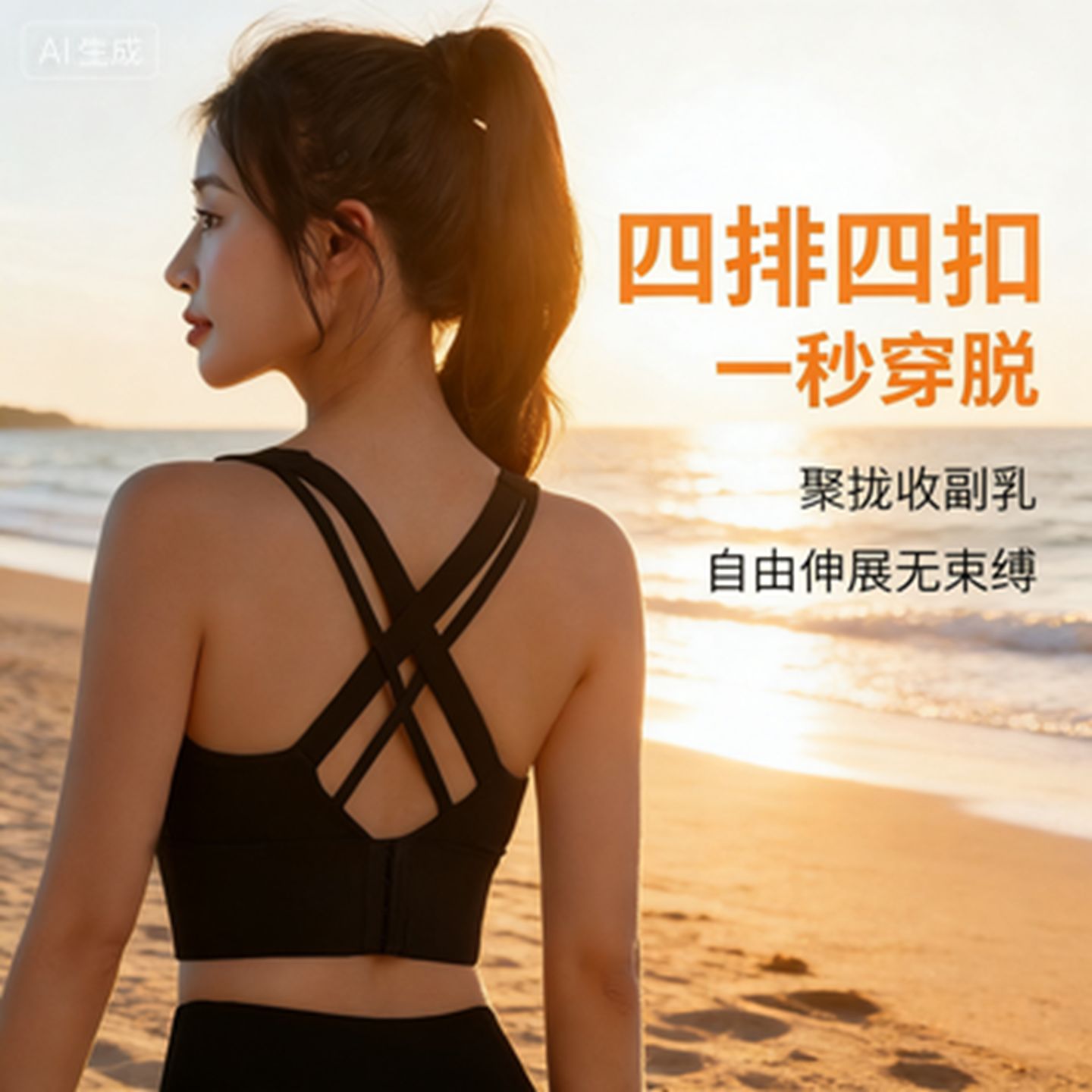 防下垂分体泳衣女海滩游泳冲浪潜水度假比基尼泡温泉吊带速干背心
