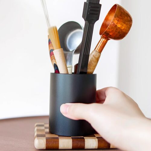 复古工业风咖啡毛刷量勺布粉针多合一收纳筒吧台咖啡工具收纳盒桶