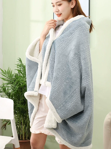 Демисезонное бархатное одеяло, многофункциональная накидка, плащ