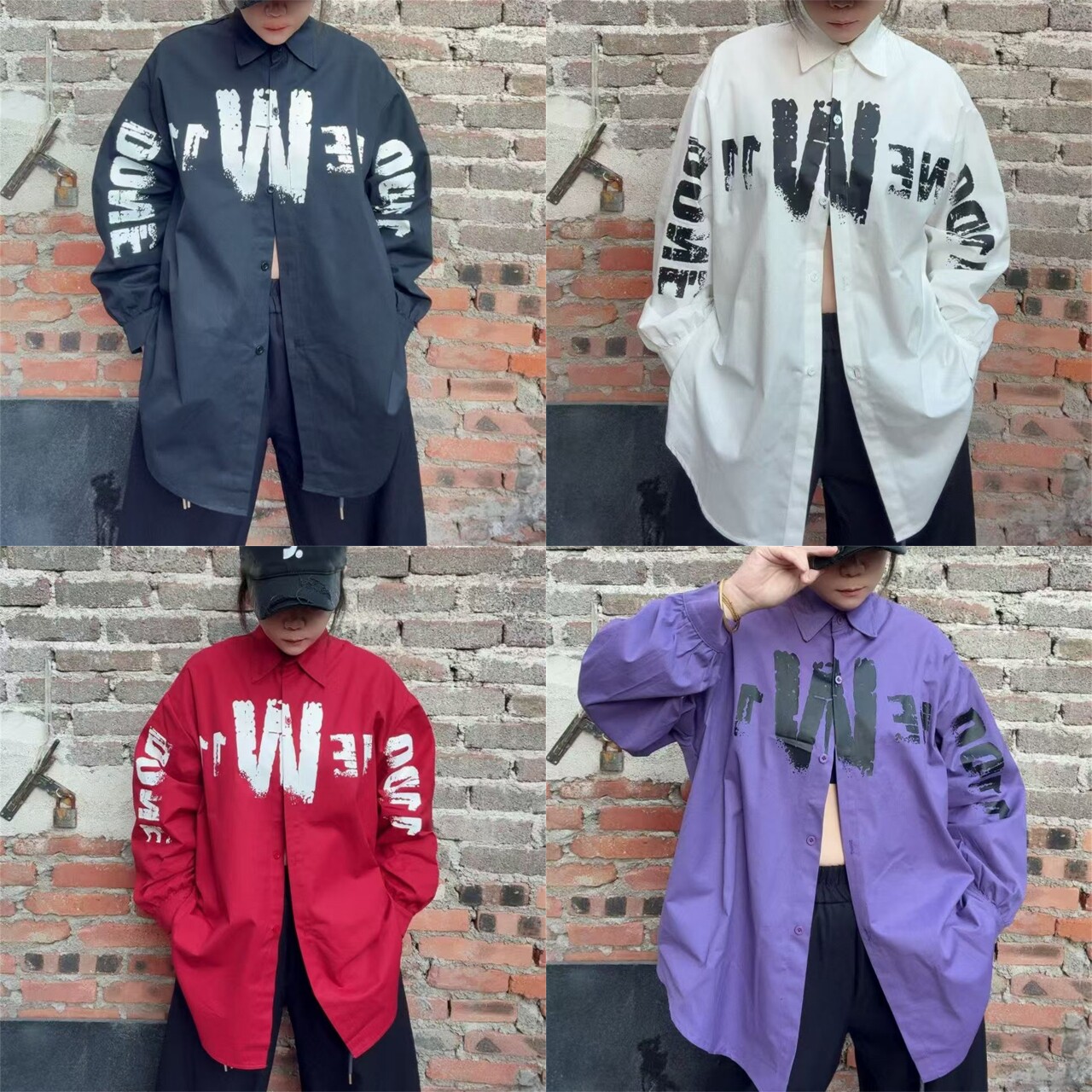 8805秋季新款印花长袖宽松衬衫舞蹈衬衣广场曳步舞爵士现代舞外衣