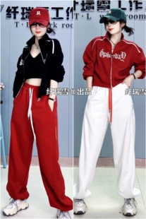 广场曳步舞服秋冬季纤瑞雪新款开衫长袖长裤休闲运动加绒两件套装