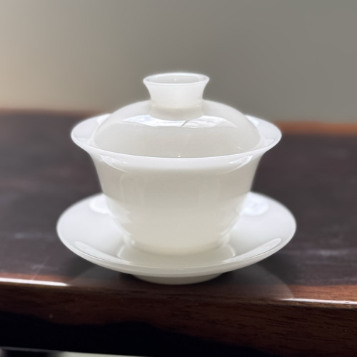 璞玉瓷冰种盖碗功夫茶具泡茶碗